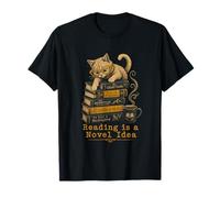 Chat Mignon avec des Livres - Une Nouvelle idée pour Les Amoureux des Chats T-Shirt