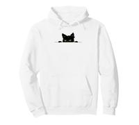 Chat Mignon avec Yeux dorés Suspendu sur Le Bord Sweat à Capuche