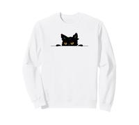 Chat Mignon avec Yeux dorés Suspendu sur Le Bord Sweatshirt