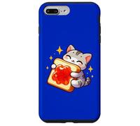 Chat mignon câlin confiture toast drôle petit déjeuner Coque pour iPhone 7 Plus/8 Plus
