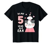 Chat mignon dans mon âge de 5 ans Kitty Fun Animal 5ème anniversaire T-Shirt
