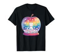 Chat Mignon dans Une Pomme Arc-en-Ciel avec des étoiles T-Shirt