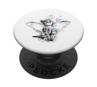 Chat Mignon Design esthétique Chaton rêveur Bubble Art Soft Past PopSockets PopGrip Adhésif