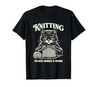 Chat Mignon et Amusant à Tricoter paisible pour Les Amoureux des Animaux T-Shirt