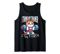 Chat mignon et amusant Gym I Think My Trainer Is Trying To Kill Me Débardeur