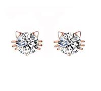 Chat mignon forme oreille clou boucles d'oreilles pour les femmes bijoux cadeau or rose nouvelle sortie Utile et professionnel