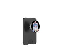 Chat Mignon Hiver Portrait coloré félin Graphique Souriant PopSockets PopWallet pour MagSafe