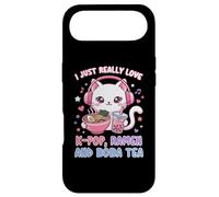 Chat Mignon I Just Really Love K-Pop Ramen et Boba Tea Coque pour iPhone Air