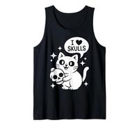 Chat Mignon I Love Skulls Funny Goth Kitten Skull Lover Débardeur