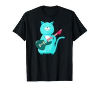 Chat Mignon Jouant du Violon Chat Musicien drôle Jouets pour Chat Batteur T-Shirt Graphique avec Valeur
