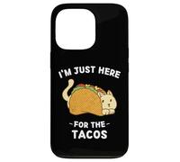 Chat mignon Kawaii I'm Just Here For The Tacos Coque pour iPhone 13 Pro