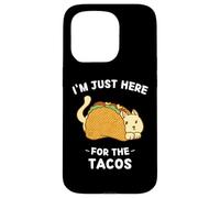 Chat mignon Kawaii I'm Just Here For The Tacos Coque pour iPhone 15 Pro