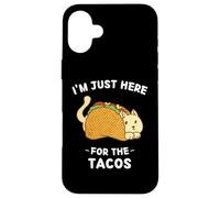 Chat mignon Kawaii I'm Just Here For The Tacos Coque pour iPhone 16 Plus