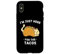 Chat mignon Kawaii I'm Just Here For The Tacos Coque pour iPhone X/XS