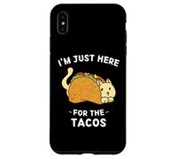 Chat mignon Kawaii I'm Just Here For The Tacos Coque pour iPhone XS Max