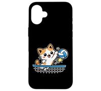 Chat Mignon Kawaii Jouant au Volleyball Coque pour iPhone 16 Plus
