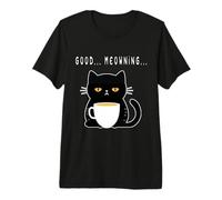 Chat Mignon Mal réveillé - corsé, Sarcastique comme du café T-Shirt Haut de Gamme