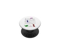 Chat Mignon Notes de Musique Musicien PopSockets PopGrip Adhésif