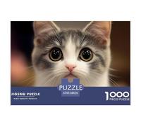 Chat Mignon Papier Puzzle Jeu De Société Adulte Pièces Parfaitement Assorties 1000 Pièces Animaux Casse-tête Qualité Premium pour Adultes 38x26cm/1000pcs