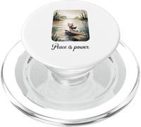 Chat Mignon Peace is Power par Calm Lake Art PopSockets PopGrip pour MagSafe