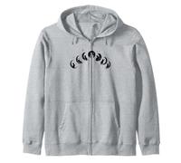 Chat Mignon Phases de Lune Silhouette céleste Astronomie Sweat à Capuche