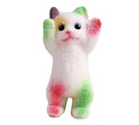 Chat mignon portable, apaisant sensoriel Fidget, Fidget avec fonction libération de pression, mini chat en caoutchouc thermoplastique, poignée sensorielle avec style ludique, jouet pour