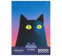 Chat Mignon pour Adultes Puzzles 1000 Pièces Animaux Cadeaux d'anniversaire pour Noël Jeu De Défi Familial Décoration Jeux Éducatifs Tueur Ennuyeux 38x26cm/1000pcs