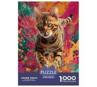 Chat Mignon Puzzle 1000 Piece pour Adultes Enfant, Puzzle 1000pcs Jeu Éducatif Défi Jouet Jeu D'adresse pour Toute La Famille 70x50cm/1000pcs