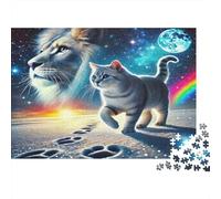 Chat Mignon Puzzle 1000 Pièces avec Découpe Précise, Jeu De Puzzle Classique Concentration Training Puzzle pour Un Tableau À Encadrer, Superbe Idée Cadeau 70x50cm/1000pcs