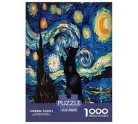 Chat Mignon Puzzle 1000 Pièces Cadeau Unique Jeu Éduchatif Défi Jouet À De Qualité Supérieure Peinture Art pour Adultes Et Enfants À Partir De 12 Ans 38x26cm/1000pcs