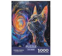 Chat Mignon Puzzle 1000 Pieces Cadeau Unique Jeu Éduchatif Défi Jouet À De Qualité Supérieure Peinture Art pour Adultes Et Enfants À Partir De 12 Ans 38x26cm/1000pcs