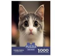 Chat Mignon Puzzle 1000 Pièces Cadeau Unique Jeu Éduchatif Défi Jouet À De Qualité Supérieure Peinture Art pour Adultes Et Enfants À Partir De 14 Ans 70x50cm/1000pcs