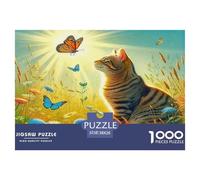 Chat Mignon Puzzle 1000 Pièces Convient Aux Adultes Chat Mignon Activités Familiales Jeux ÉduChatifs en Papier Original Cadeaux pour Adolescents 38x26cm/1000pcs