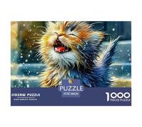 Chat Mignon Puzzle 1000 Pièces Educa Jouet en Bois Jeu D'Intelligence Décoration Intérieure Jeu Éducatif Challenge Toy Adultes & Enfants des 14 Ans 38x26cm/1000pcs