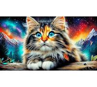 Chat Mignon Puzzle 1000 pièces - Papier recyclé Jeu éduchatiF & Détente Cadeau pour Adultes et Enfants 38x26/1000pcs