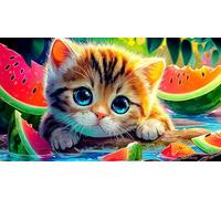 Chat Mignon Puzzle 1000 pièces pour Adultes - Jeu Familial Amusant & Stimulant Idée Cadeau Parfaite Activité à Domicile 38x26/1000pcs