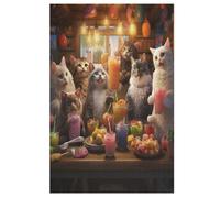 Chat Mignon Puzzle en Bois EnfFourmi 1000 Pièces - Jeu Educatif Motricité Fine Et Concentration - Puzzles pour Adultes 78×53cm