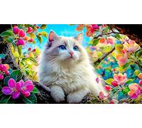 Chat Mignon Puzzle pour Adultes 1000 pièces en Papier recyclé - Activité à Domicile & Cadeau Amusant pour Adultes 75x50/1000pcs