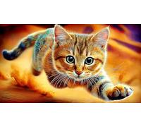 Chat Mignon Puzzle pour Adultes 1000 pièces - Jeu Difficile & Stimulant Activité à Domicile Cadeau 38x26/1000pcs