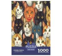 Chat Mignon Puzzles 1000 Pièces Cadeau Unique Jeu Éduchatif Challenge Toy À De Qualité Supérieure Peinture Art pour Adultes Enfants 70x50cm/1000pcs