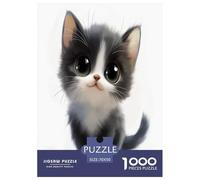 Chat Mignon Puzzles 1000 Pièces Cadeau Unique Jeu Éduchatif Défi Jouet À De Qualité Supérieure Peinture Art pour Adultes Et Enfants 70x50cm/1000pcs
