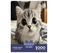 Chat Mignon Puzzles 1000 Pièces Cadeau Unique Jeu Éduchatif Défi Jouet À De Qualité Supérieure Peinture Art pour Adultes Et Enfants 38x26cm/1000pcs