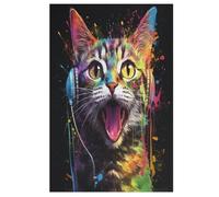 Chat Mignon Puzzles en Bois 1000 Pièces pour Adultes, Matériaux Recyclables De Qualité Supérieure Et Puzzle d'impression Haute Définition, Jeu en Famille,Cadeaux Amis. （78×53cm）