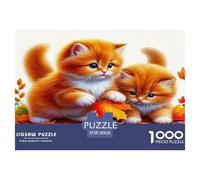 Chat Mignon Puzzles Jeu De Société Adulte Activités Familiales Stimulantes 1000 Pieces Lovely Animauxs Casse-tête Puzzle De Qualité Supérieure pour Adultes 38x26cm/1000pcs