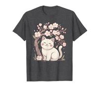 Chat Mignon sous Les Fleurs de Cerisier Sakura Spring T-Shirt