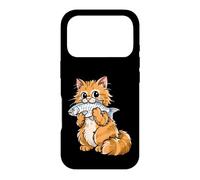 Chat Mignon Tenant Un Poisson Kawaii pêche Chaton Coque pour iPhone 17 Pro