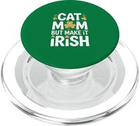Chat Mom But Make It Irish Shamrock Humour PopSockets PopGrip pour MagSafe