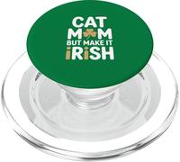 Chat Mom But Make It Irish Shamrock Humour PopSockets PopGrip pour MagSafe