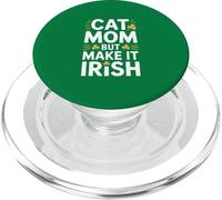 Chat Mom But Make It Irish Shamrock Humour PopSockets PopGrip pour MagSafe