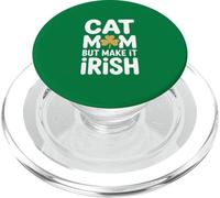 Chat Mom But Make It Irish Shamrock Humour PopSockets PopGrip pour MagSafe